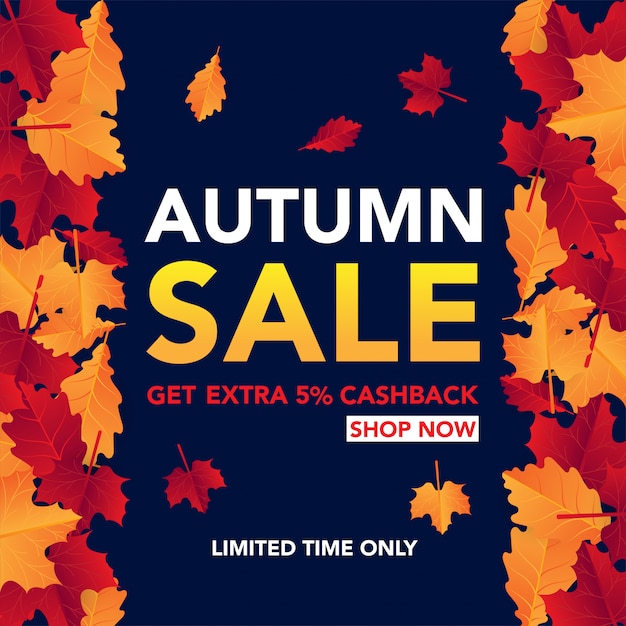 Herfst Sale Banner Achtergrond