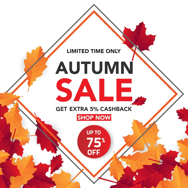 Herfst Sale Banner Achtergrond