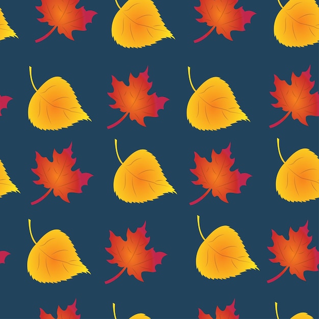 Vector herfst tuin naadloze patroon. mooie lichte achtergrond met herfstbladeren. vector illustratie.