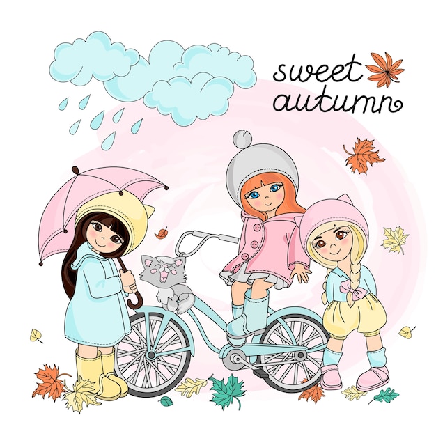 Herfst vector illustratie set