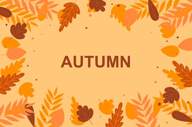 Herfstbanner achtergrond met bladeren