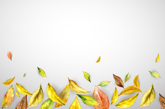 Herfstbanner met geelbruine bladeren