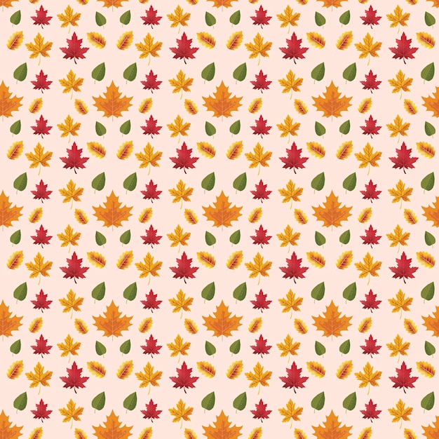 Vector herfstbladpatroon met bladeren en bloemen vector
