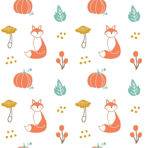 Herfstthema print en patroon