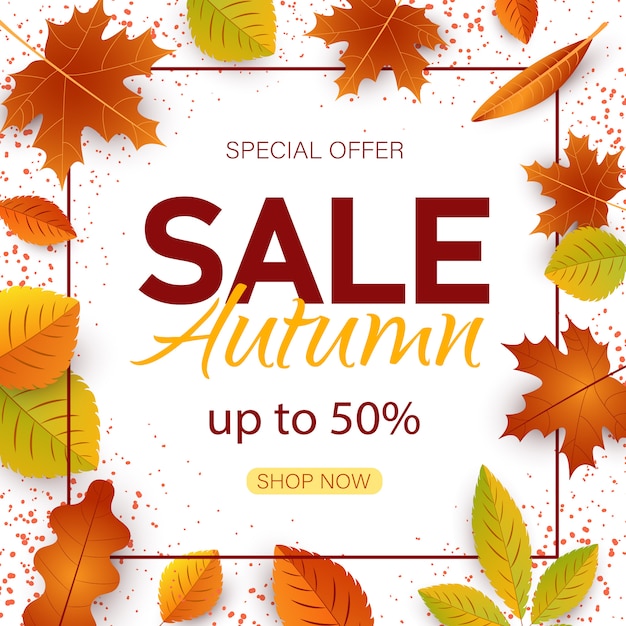 Herfstverkoop banner