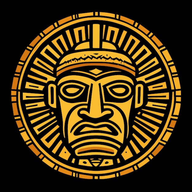 Herinneringen aan iconen Gezichten van de oude Azteekse beschaving in de kunst
