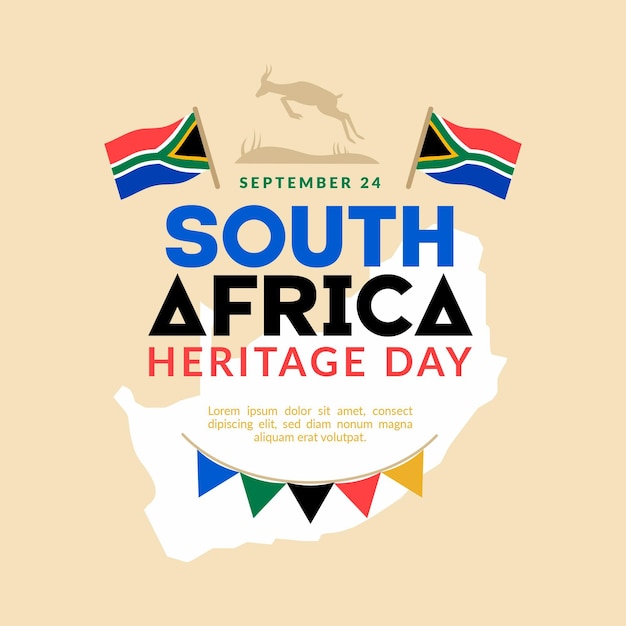 День наследия (Южная Африка) в плоском дизайне