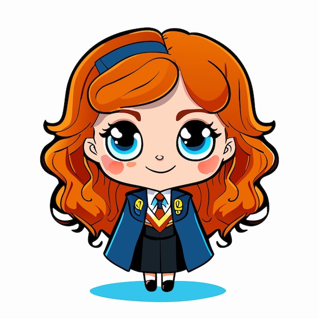 hermione granger vector illustration cartoon