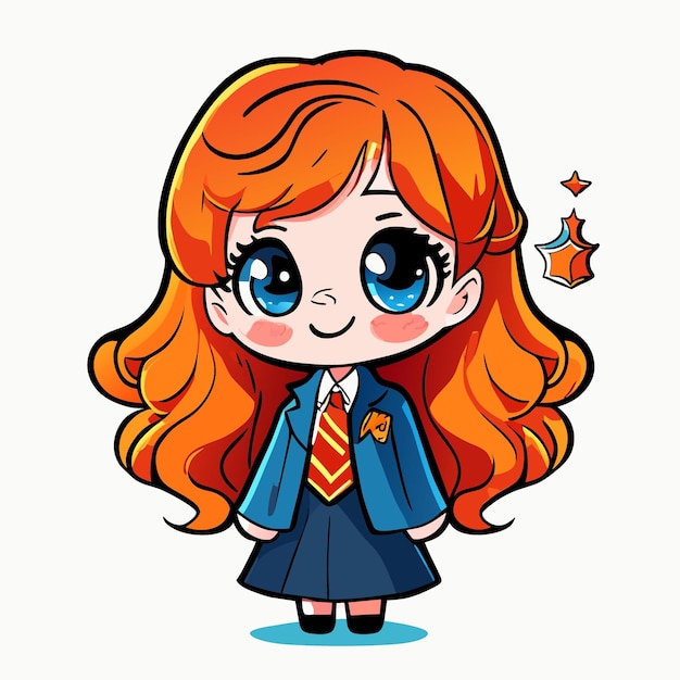 hermione granger vector illustration cartoon