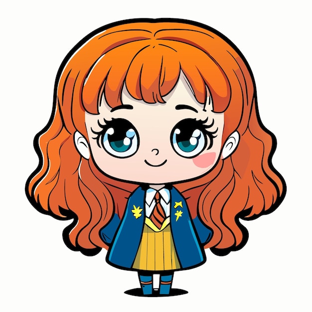 hermione granger vector illustration cartoon