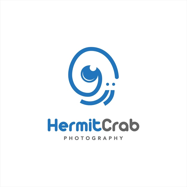 Hermit crab animal logo design