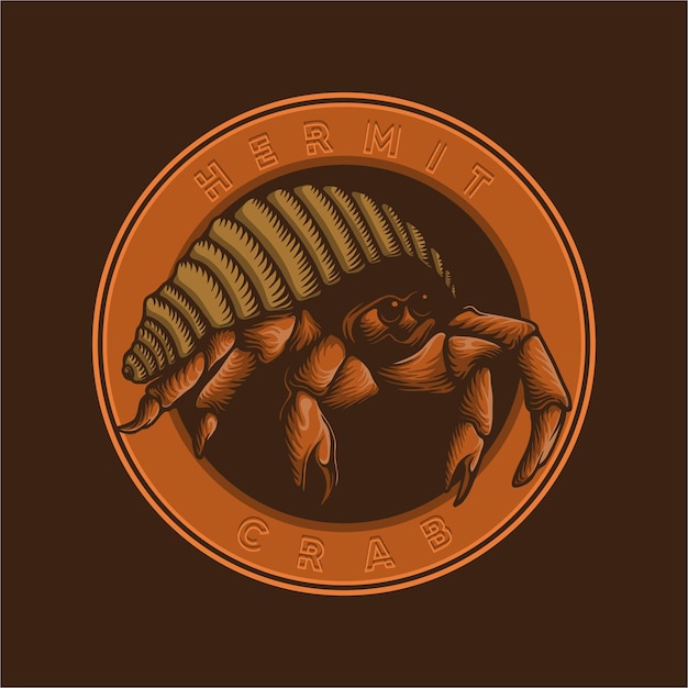 Hermit crab vector illustration