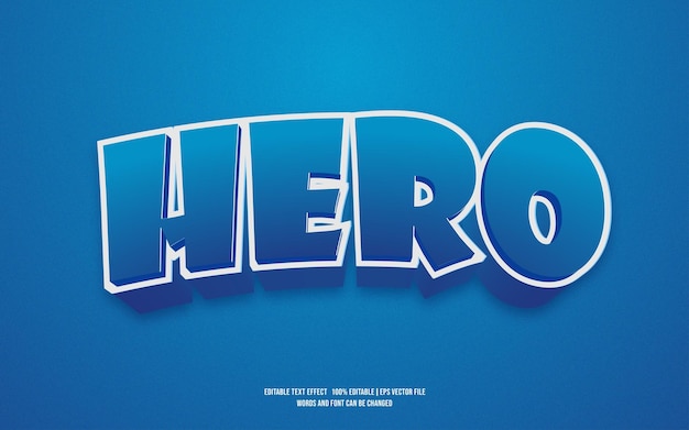 Hero 3d editable text effect