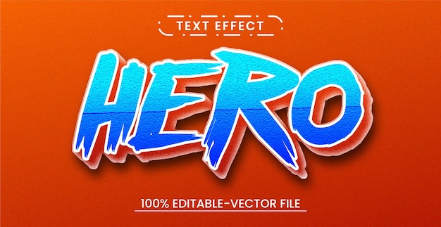 Hero Creative редактируемый 3D текстовый эффект