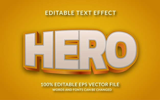 Hero Editable Text Effect