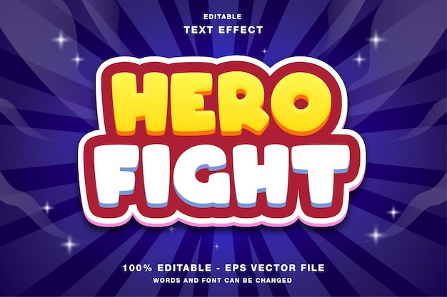 Hero Fight Cartoon Game Logo-ontwerp