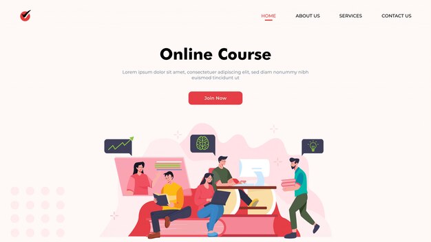 Hero header landing page online cursus