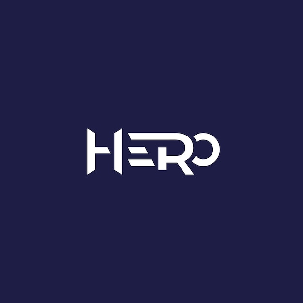 Hero-logo-ontwerp, vectorafdruk