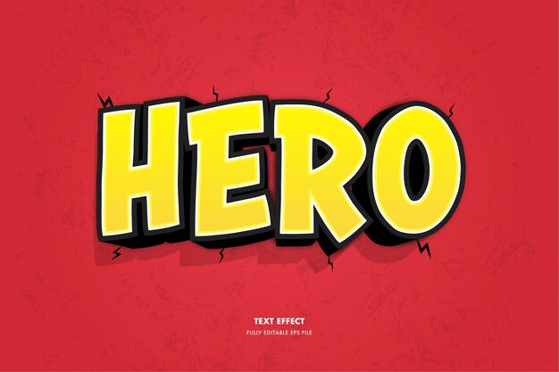 Hero text effect