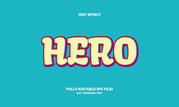 hero text effect