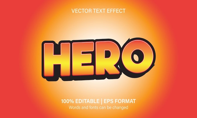 Hero text effect