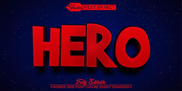 Шаблон текстовых эффектов Hero Vector