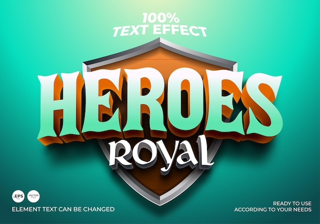 Heroes Royal Text Effect