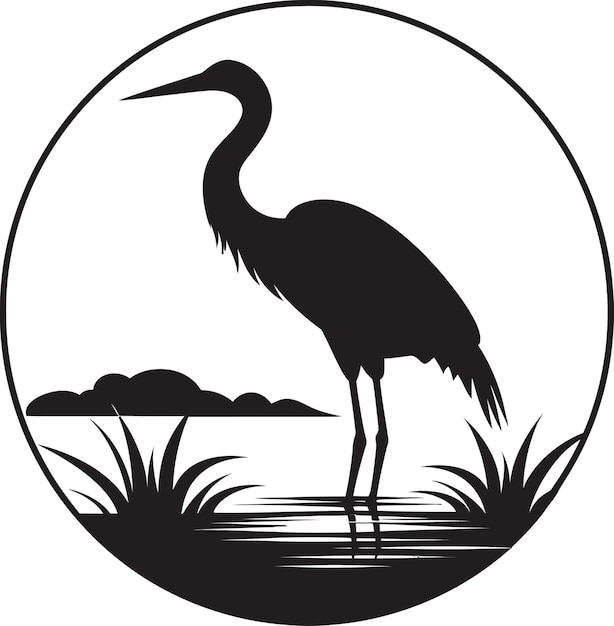 Heron in Flight Vector Inspiration Heron Symbol in Bold Black