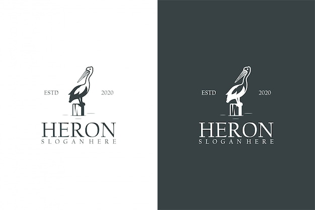 Вектор Концепция логотипа heron