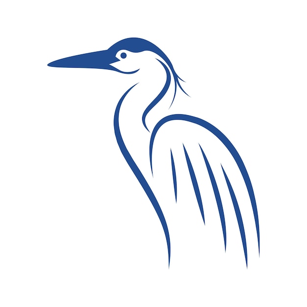 Heron logo icon design illustration