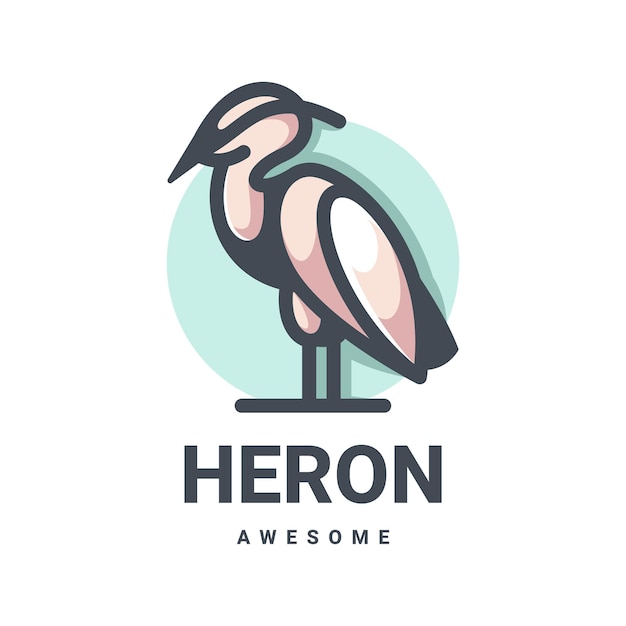 Vector heron logo