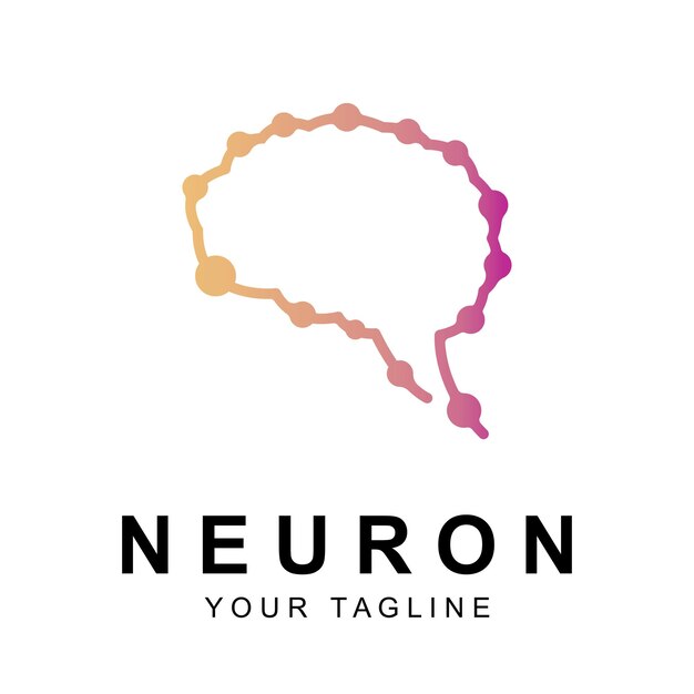 hersenen en neuron logo vector met slogan sjabloon