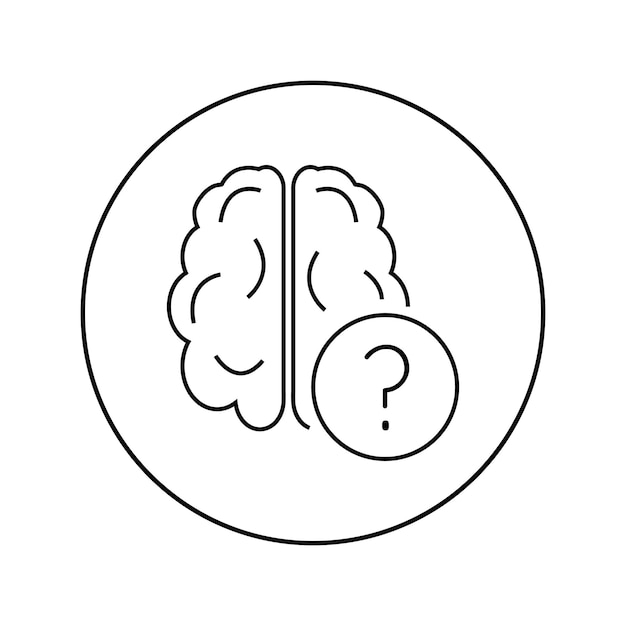 Hersenen lineair pictogram Geneeskunde neurologie