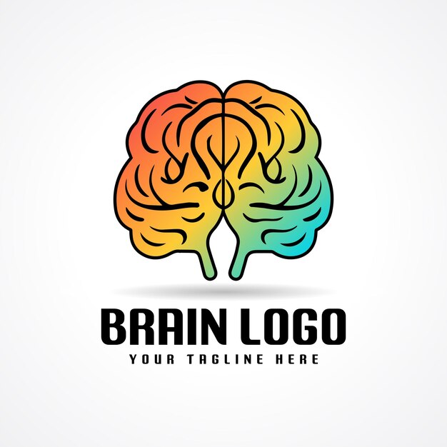Hersenen Logo Ontwerp Hersenen Minimaal Modern Logo Ontwerp