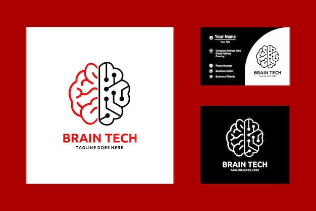 Hersenen Logo Pictogram Vector Design Illustratie Onderwijs Logo