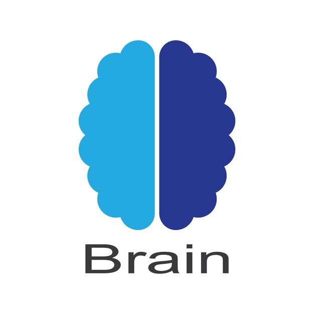 Hersenen Logo sjabloon vectorillustratie