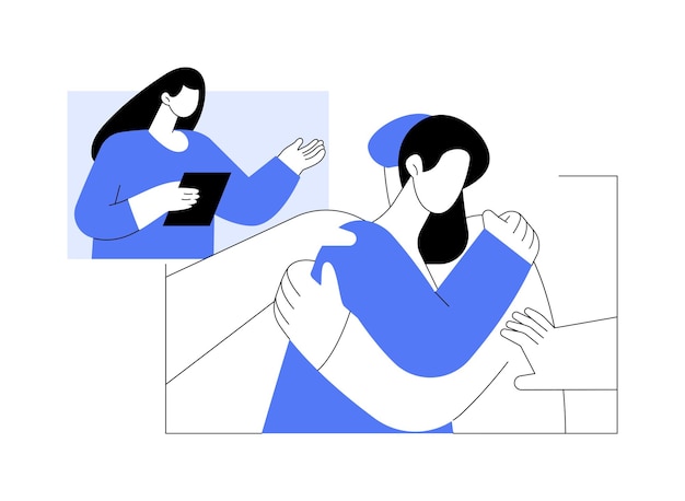 Herstelcoach geïsoleerde cartoon vectorillustraties