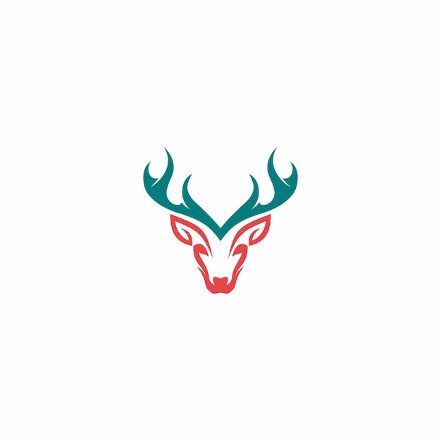herten abstract logo ontwerp. herten hoofd logo