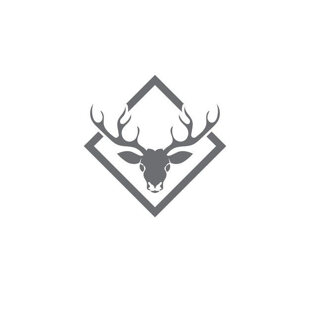 Herten gewei ilustration logo vector