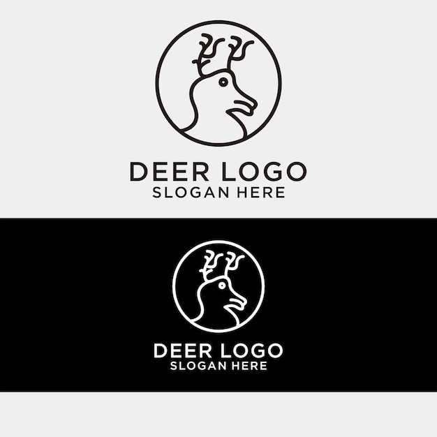 Herten logo ontwerp pictogrammalplaatje