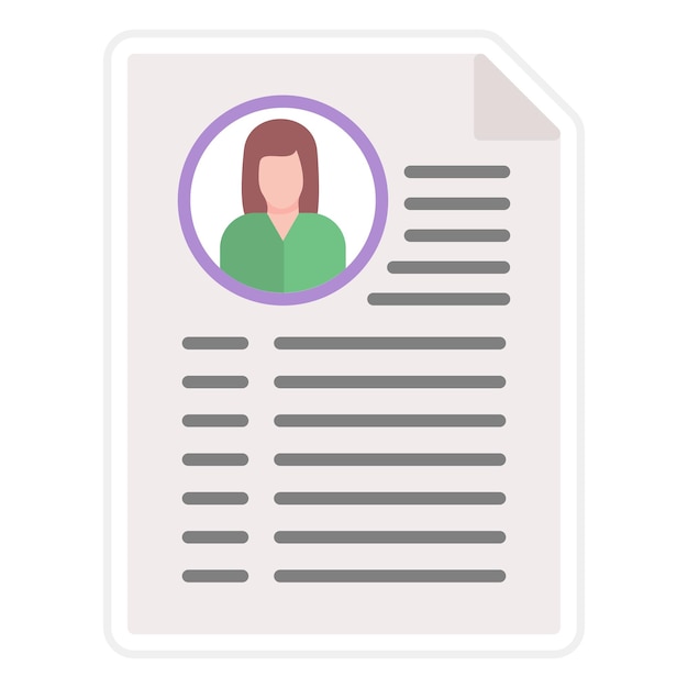 Hervat de platte illustratie