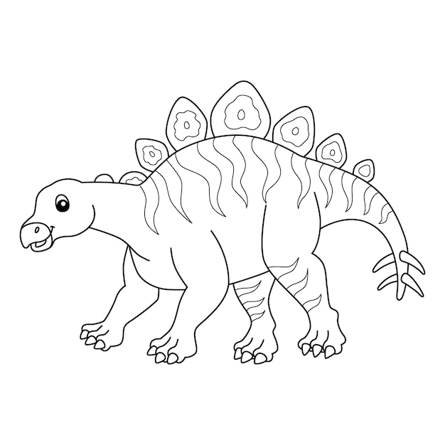 Vector hesperosaurus coloring isolated page for kids