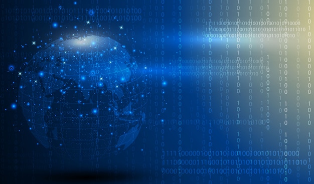 Het abstracte technologie van de gebied digitale circuitkring vernieuwt conceptenachtergrond.