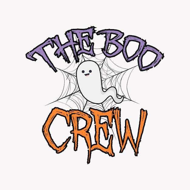 Het Boo Crew Halloween sublimatie tshirt ontwerp