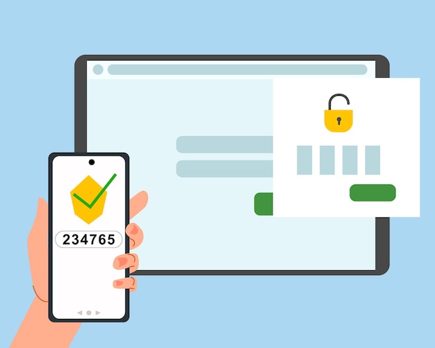 Het concept van tweefactorauthenticatiebeveiliging