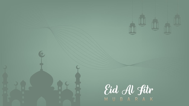 Het elegante minimalistische ontwerp voor het vieren van eid al-fitr voor moslims is zeer geschikt voor banners