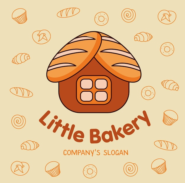 Vector het embleem van een kleine bakkerij.