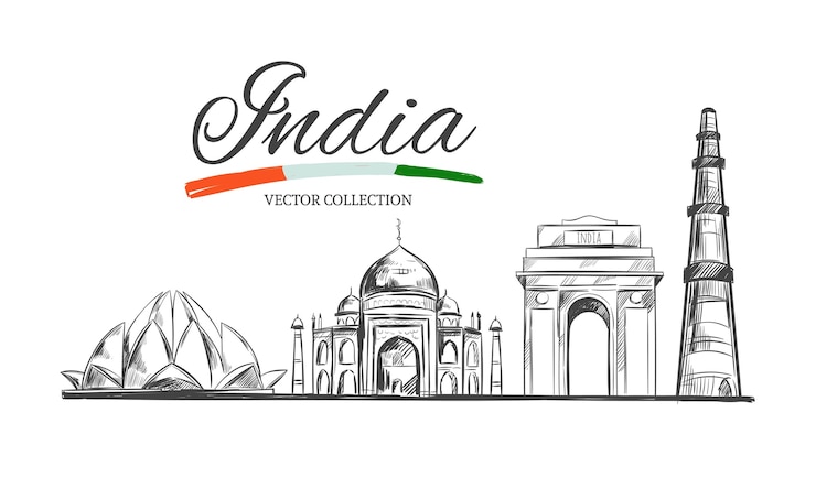 Vector het erfgoed van india