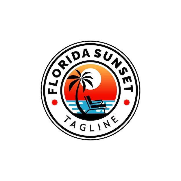 Het florid zonsondergang-logo