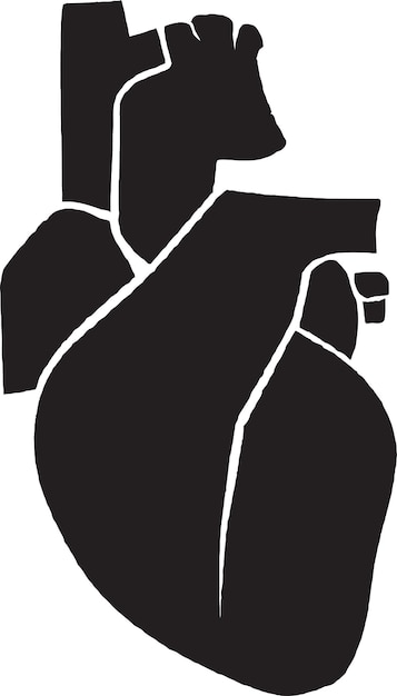 Vector het hart van veerkracht iconische human heart crest vector